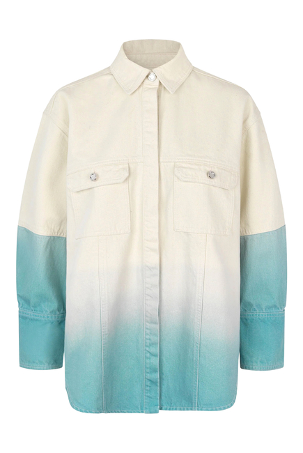 قميص سجفونيكس بتصميم جاكيت دنيم مصبوغ بألوان متدرجة